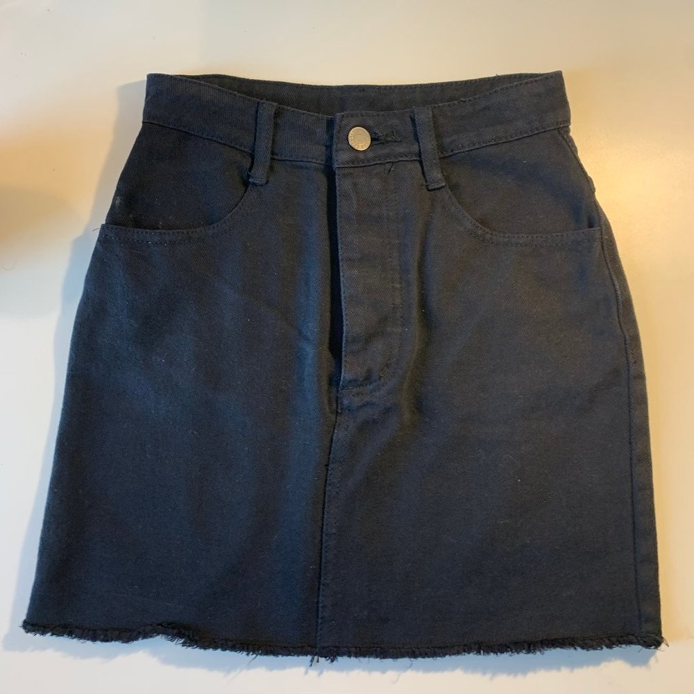 Brandy Melville Black Denim Skirt by John Galt